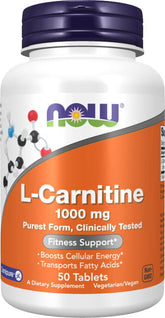 L - Carnitin L - Carnitin 1000 mg 50 tabletter NOW FOODS